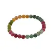Bratara pe elastic Agat colorat sfere, 6mm, imagine 2