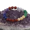 Bratara pe elastic cristalele celor 7 chakre sfere, 8mm, imagine 3