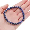 Bratara pe elastic Lapis Lazuli sfere, 6mm, imagine 4