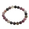 Bratara pe elastic Turmalina multicolora sfere, 8mm