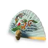 Evantai decorativ mare din lemn, model albastru cu dragoni - 156cm x 90cm, imagine 2