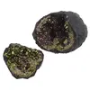 Geoda cuart de Maroc, mare - 7-9cm, verde cu roz