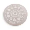 Selenit rotund gravat cu simbolurile zodiacului - 10cm