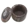 Vas slefuit din mix fosile cilindric mediu - 7cm