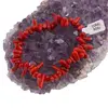 Bratara Coral rosu freeform pe elastic, 6-14mm, imagine 2