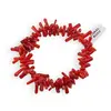 Bratara Coral rosu freeform pe elastic, 8-16mm