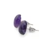 Cercei cu surub Ametist semisfere, 12mm, imagine 2