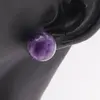 Cercei cu surub Ametist semisfere, 12mm, imagine 3