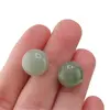 Cercei cu surub Aventurin semisfere, 12mm, imagine 4