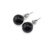 Cercei cu surub Goldstone albastru sfere, 10mm