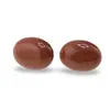 Cercei cu surub Goldstone maro ovali, 16 x 12mm