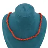 Colier Coral portocaliu freeform 4-6mm, imagine 3