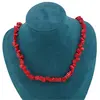 Colier Coral rosu flori 8mm, imagine 3