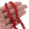 Colier Coral rosu flori 8mm, imagine 4