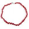 Colier Coral rosu flori 8mm