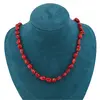 Colier Coral rosu neuniform 8-10mm, imagine 3