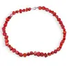 Colier Coral rosu rondele 8mm