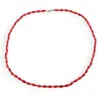 Colier Coral rosu tuburi 8mm