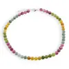 Colier Agat Turmalina multicolor sfere, 8mm