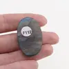 Cabochon Labradorit fatetat 38x34x8mm F112, imagine 2