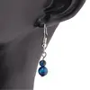 Set cercei, colier si bratara Ochi de tigru bleu sfere, 6mm, imagine 4