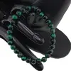 Set cercei, colier si bratara Ochi de tigru verde sfere, 6mm, imagine 2