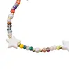 Bratara pe elastic cu cristale colorate si stele din Sidef, 3-10mm, imagine 2