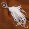 Brosa argintie, model balerina cu pene si zirconii - 90mm, imagine 2