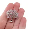 Brosa argintie, model pom cu zirconii - 25mm, imagine 3