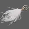 Brosa aurie, model balerina cu pene si zirconii - 90mm