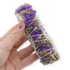 Buchet Salvie Alba cu Flori Mov de Sinuata - 10cm, Culoare flori: Flori mov, imagine 3