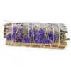 Buchet Salvie Alba cu Flori Mov de Sinuata si Palo Santo - 10cm, imagine 2