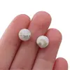 Cercei cu surub Cuart Solar semisfere 8mm, imagine 4
