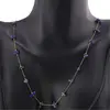 Colier cu Lapis Lazuli chips si inox auriu, 5-8mm, imagine 3