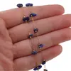 Colier cu Lapis Lazuli chips si inox auriu, 5-8mm, imagine 4