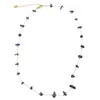Colier cu Lapis Lazuli chips si inox auriu, 5-8mm