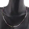Colier Kunzit, Jad si Granat rhodolit sfere fatetate, 2mm, imagine 2