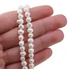 Colier perle de cultura albe neuniforme, 5-6mm, imagine 4