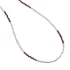 Colier perle si Granat rhodolit sfere fatetate, 2mm, imagine 2