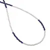 Colier perle si Lapis Lazuli sfere fatetate, 2mm, imagine 2