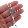 Colier perle si Turcoaz sfere fatetate, 2mm, imagine 4