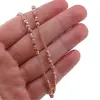 Colier Rodonit roz sfere fatetate 3mm si Hematit auriu 2mm, imagine 4