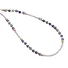 Colier Sodalit sfere fatetate 3mm si Hematit auriu 2mm, imagine 2