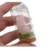 Cupola cu cristal natural Cuart roz brut, 65mm