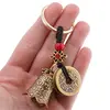 Breloc Feng Shui Amuleta cu nod mistic si clopot cu dragon, 9cm, imagine 2