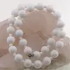 Colier sfere Coral 4mm si Onix alb 10mm, imagine 2
