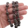 Set colier si bratara Obsidian fulg de nea maro sfere, 4-10mm, imagine 4