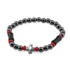 Bratara pe elastic Hematit sfere 6mm si cruce, imagine 2