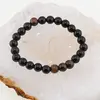 Bratara pe elastic Obsidian, Ochi de tigru si Ochi de taur, 8mm, imagine 3