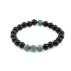 Bratara pe elastic Obsidian si Amazonit, 8mm, imagine 2